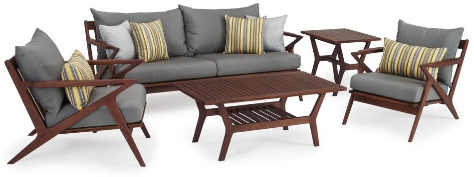 Charcoal Gray 5 Piece Seating Set - Vaughn-2