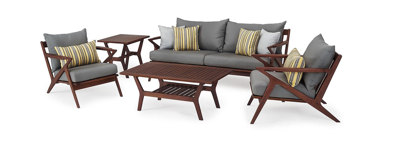 Charcoal Gray 5 Piece Seating Set - Vaughn-3