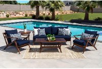 Navy Blue 5 Piece Seating Set - Vaughn