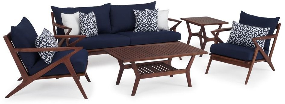 Navy Blue 5 Piece Seating Set - Vaughn-2
