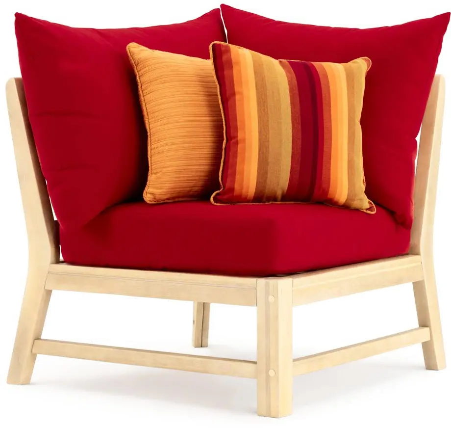 Modern 6 Piece Patio Sectional - Sunset Red-5