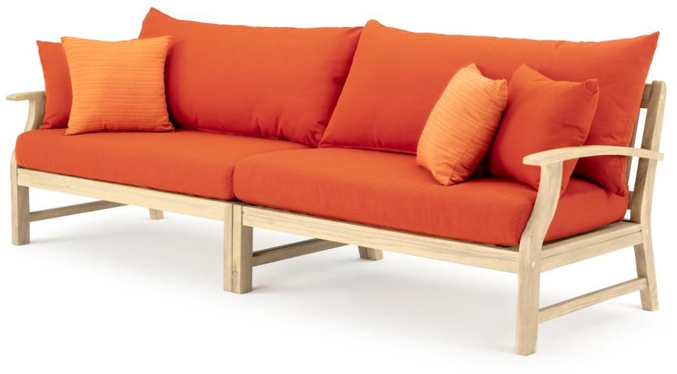 Modern 6 Piece Patio Sectional - Tikka Orange-3