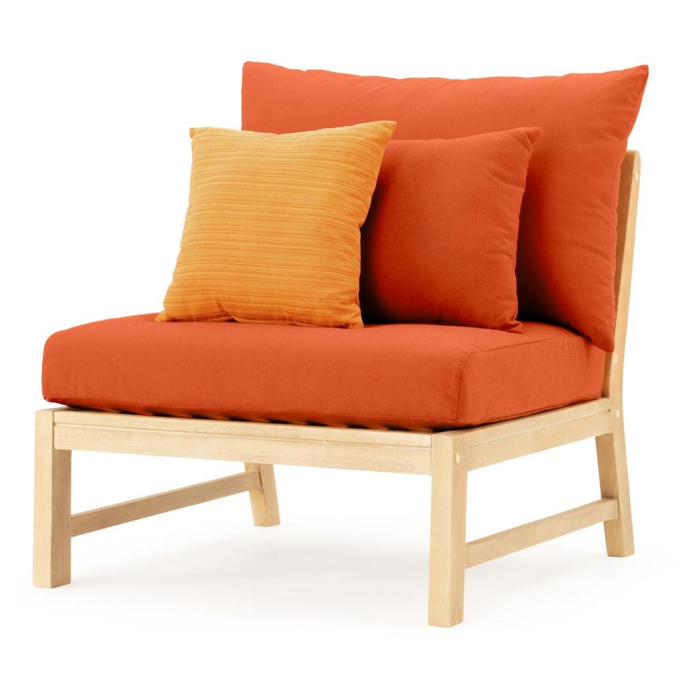 Modern 6 Piece Patio Sectional - Tikka Orange-4