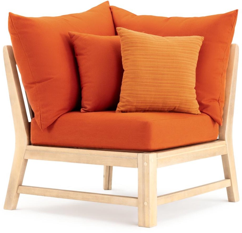 Modern 6 Piece Patio Sectional - Tikka Orange-5
