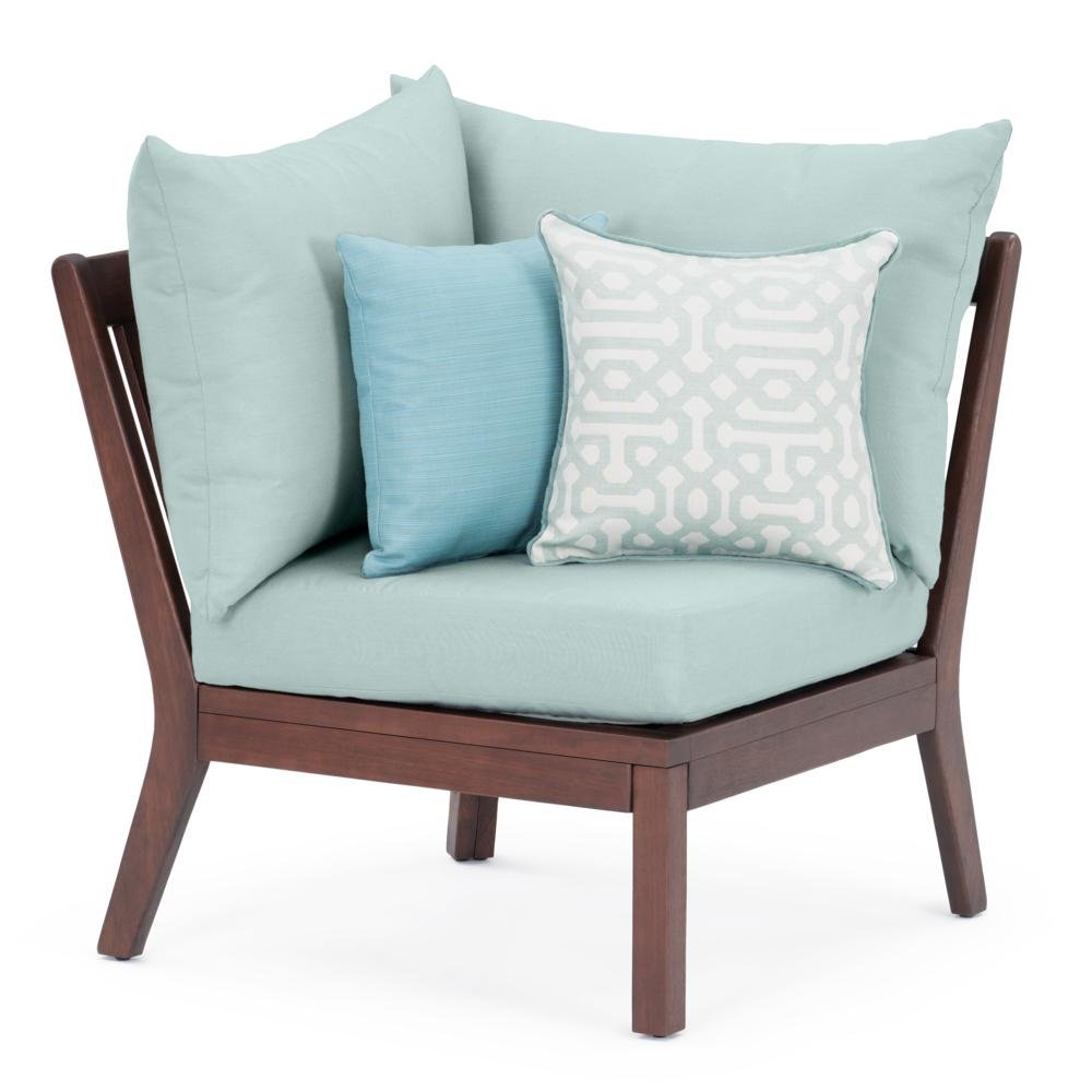 6 Piece Patio Sectional with Coffee Table - Spa Blue-3