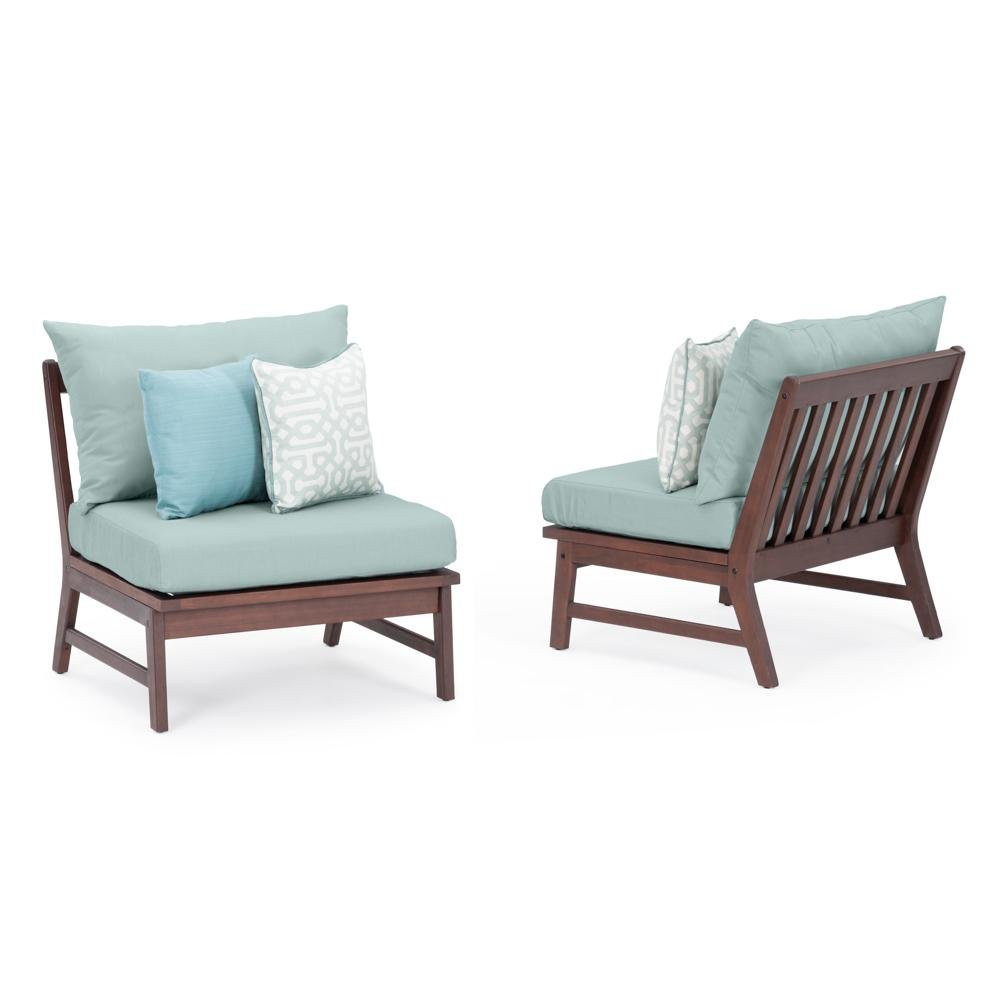 6 Piece Patio Sectional with Coffee Table - Spa Blue-5