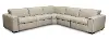 Titan Gray Leather 5 Piece Power Reclining Sectional