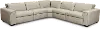 Titan Gray Leather 5 Piece Power Reclining Sectional