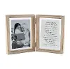 Brown Wood and Glass Grandma's House Hinged Picture Frame