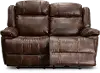 Grandeur Chocolate Brown Power Reclining Loveseat