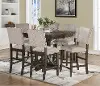 Clearance Revolution Dark Brown 5 Piece Counter Height Dining Room Set