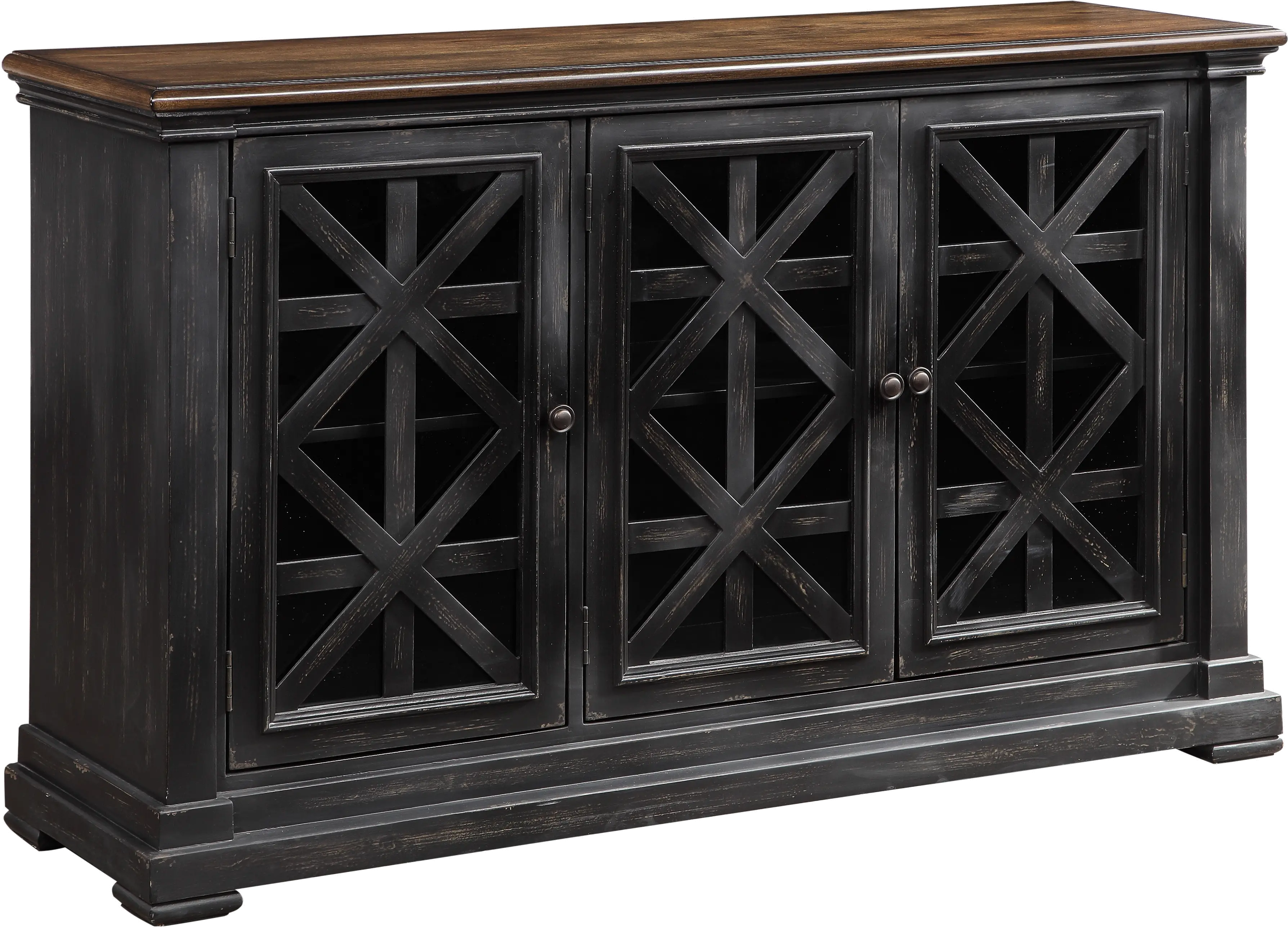 Gates Black 3 Door Credenza-2