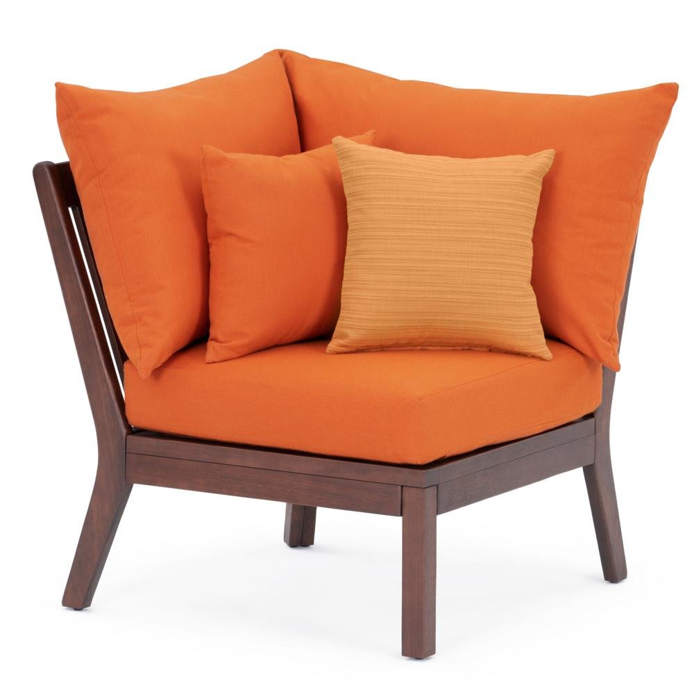6 Piece Patio Sectional with Coffee Table - Tikka Orange-3