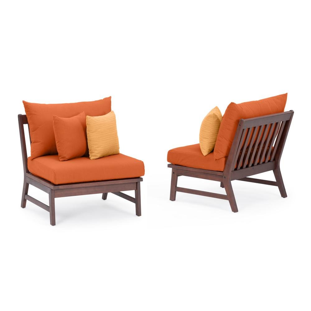 6 Piece Patio Sectional with Coffee Table - Tikka Orange-5