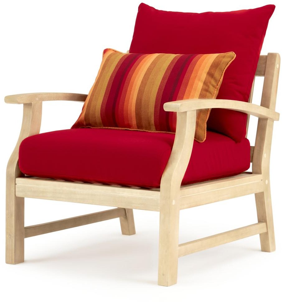 Modern 7 Piece Sofa and Club Chair Patio Set - Sunset Red-4
