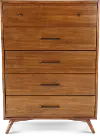 Robin Mid-Century Modern Brown Chest of Drawers
