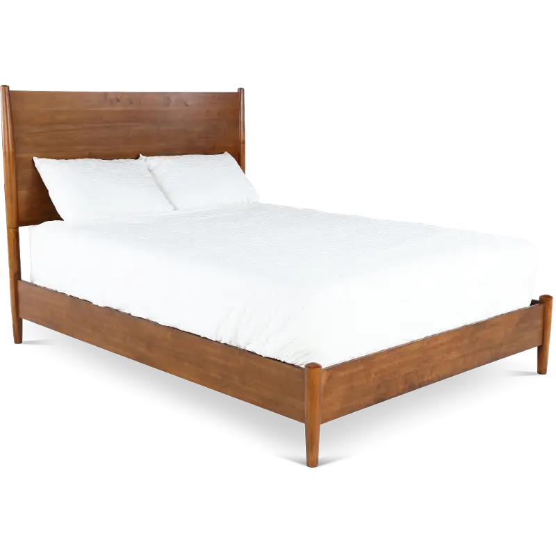 Robin Mid-Century Modern Brown King Platform Bed