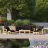 Canvas Black 8 Piece Sofa Patio Set - Benson