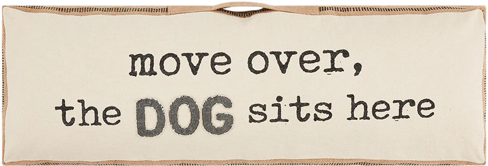 Assorted Gray or Cream Funny Dog Long Gusset Pillow-3