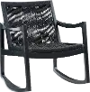 Clearance Rowan Black Handwoven Rope Rocking Chair