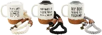 Assorted Dog Mug and Leash Set