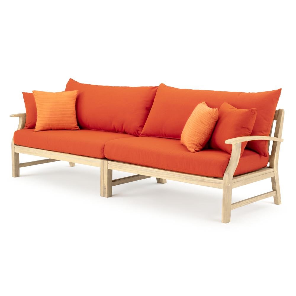 Modern 8 Piece Patio Set with Sofa - Tikka Orange-3