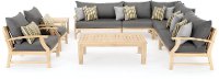 Charcoal Gray 9 Piece Patio Chat Set - Kooper-2