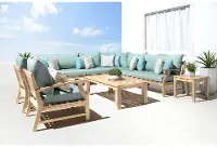 Spa Blue 9 Piece Patio Chat Set - Kooper
