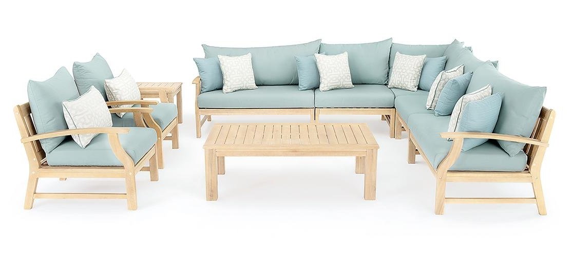 Spa Blue 9 Piece Patio Chat Set - Kooper-2