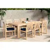 Contemporary 9 Piece Dining Set - Navy Blue