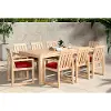 Contemporary 9 Piece Dining Set - Sunset Red