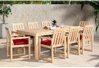 OP-AWTS9-BEN-SUN-K Contemporary 9 Piece Dining Set - Sunset Red-1