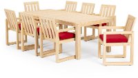 OP-AWTS9-BEN-SUN-K Contemporary 9 Piece Dining Set - Sunset Red-2