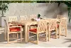 Contemporary 9 Piece Dining Set - Tikka Orange