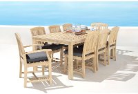 Traditional 9 Piece Patio Dining Set - Charcoal Gray