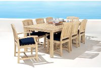 Traditional 9 Piece Patio Dining Set - Navy