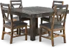 Loft Rustic Pine 5 Piece Dining Room Set