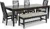 Lakeside Black 6 Piece Dining Room Set