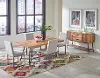 Carson Walnut and Light Gray 5 Piece Dining Room Set