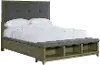 Jubilee Light Brown and Gray Queen Storage Bed