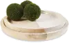 14 Inch Round Contrast White Hand Painted Tray
