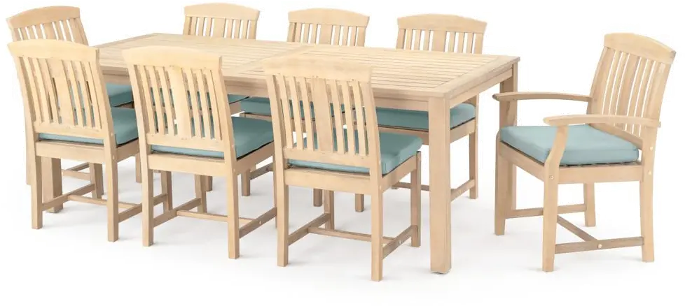 Spa Blue 9 Piece Dining Set - Kooper-1