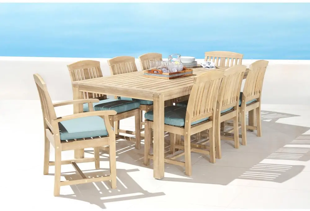 Spa Blue 9 Piece Dining Set - Kooper-2