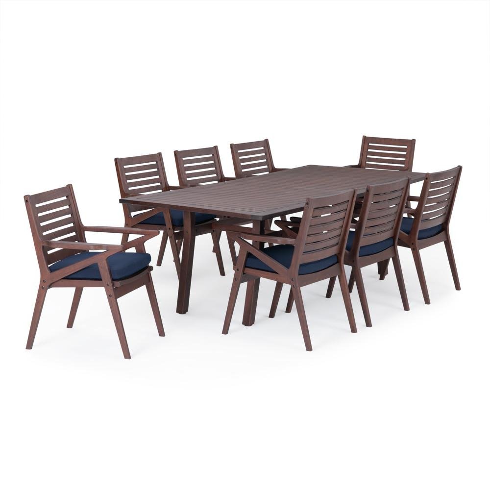 Navy Blue 9 Piece Patio Dining Set - Vaughn-2