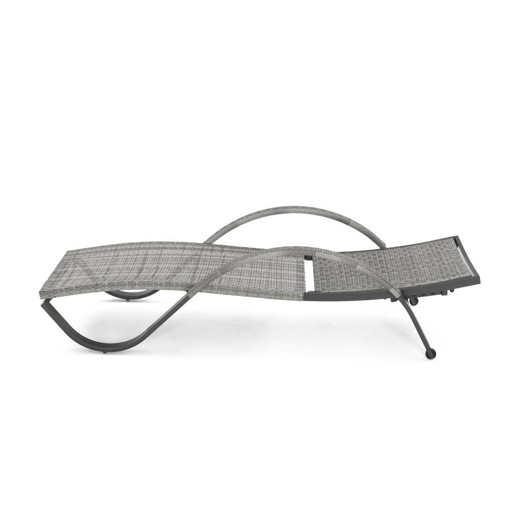 Cannes Charcoal Gray Chaise Lounge Set-3