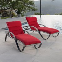 Cannes Sunset Red Chaise Lounge Set