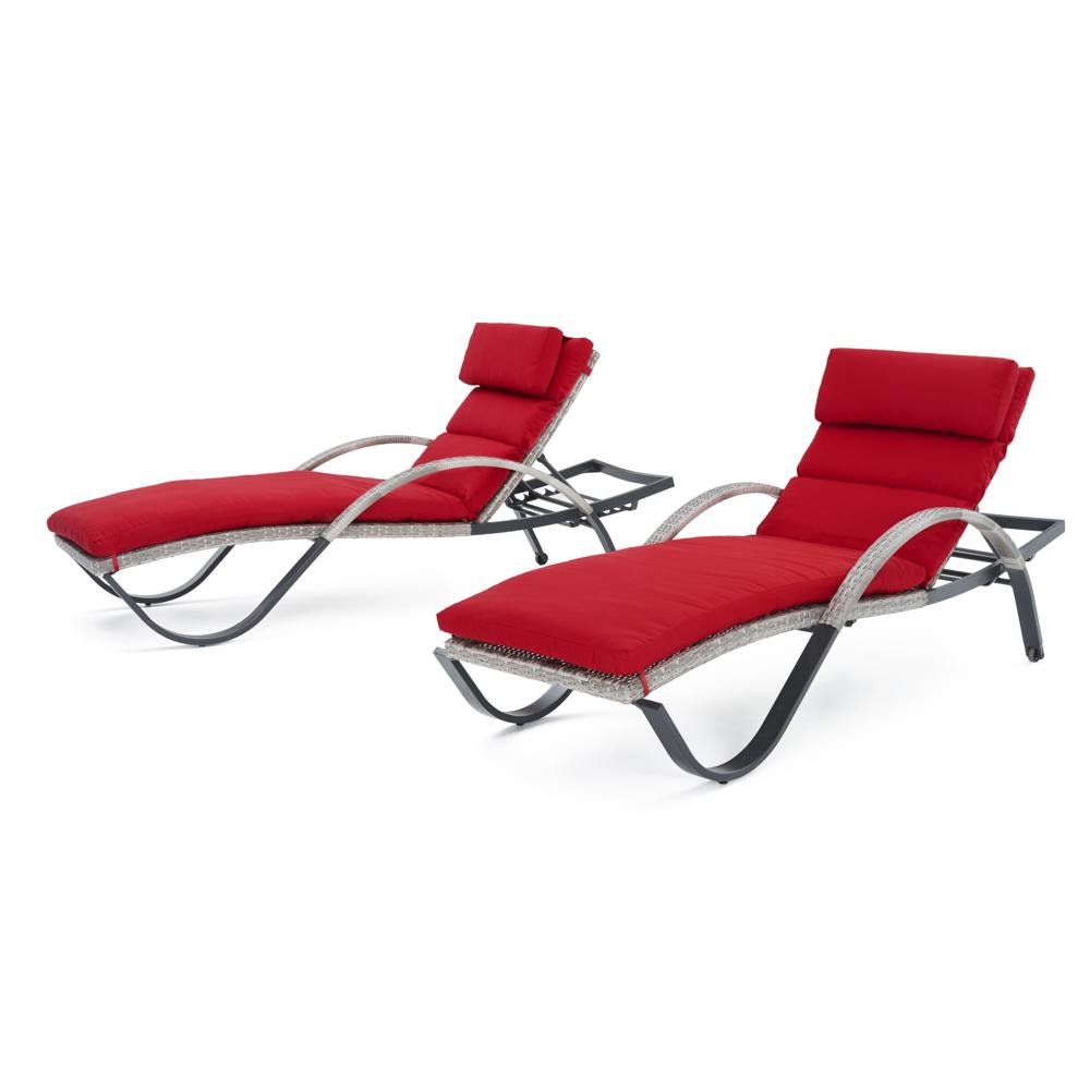 Cannes Sunset Red Chaise Lounge Set-2
