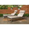 Beige and Espresso Chaise Lounges - Milo