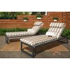 Beige Stripe Chaise Lounges - Milo