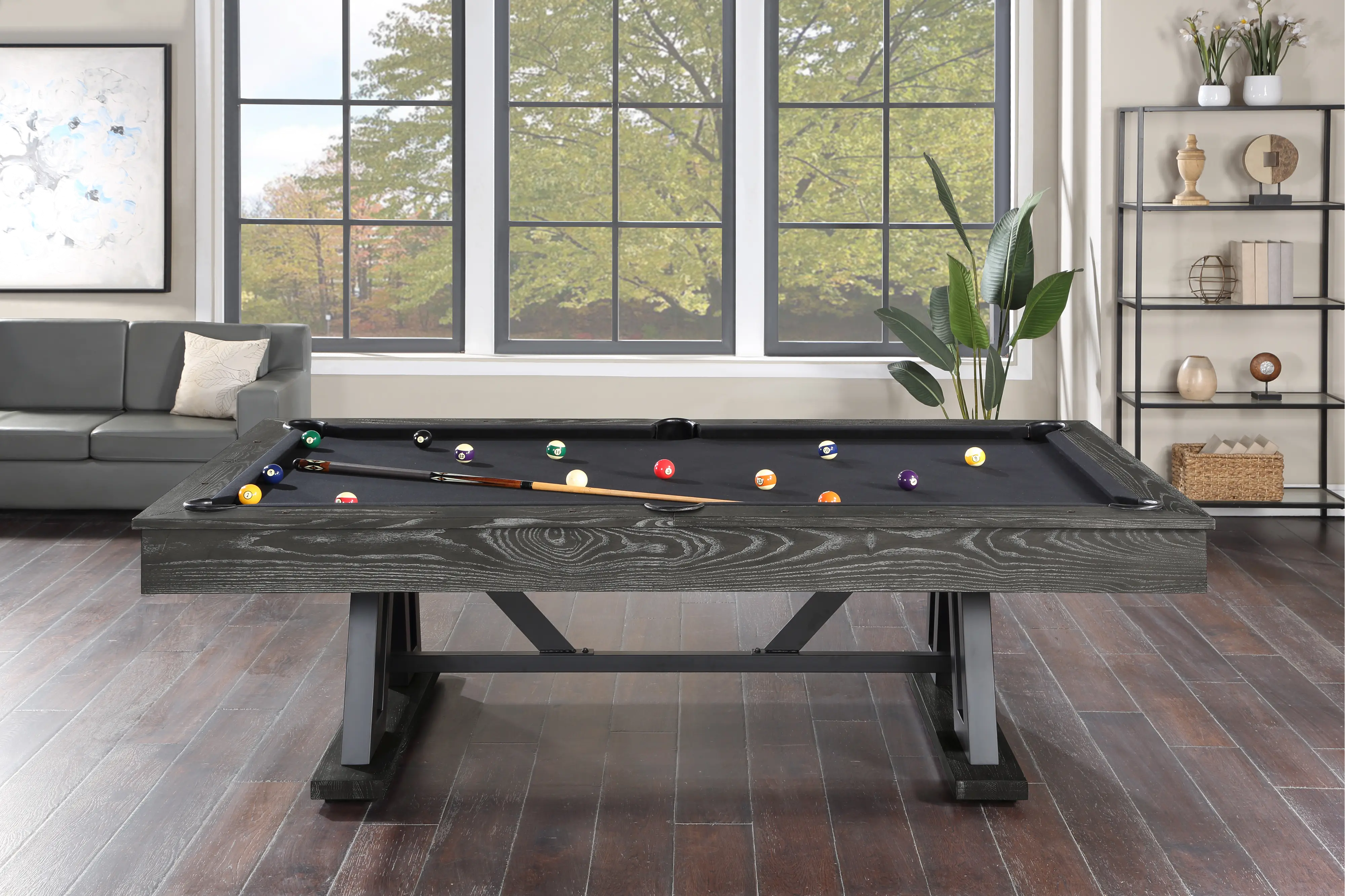Glacier Gray Pool Table - Shelton-1